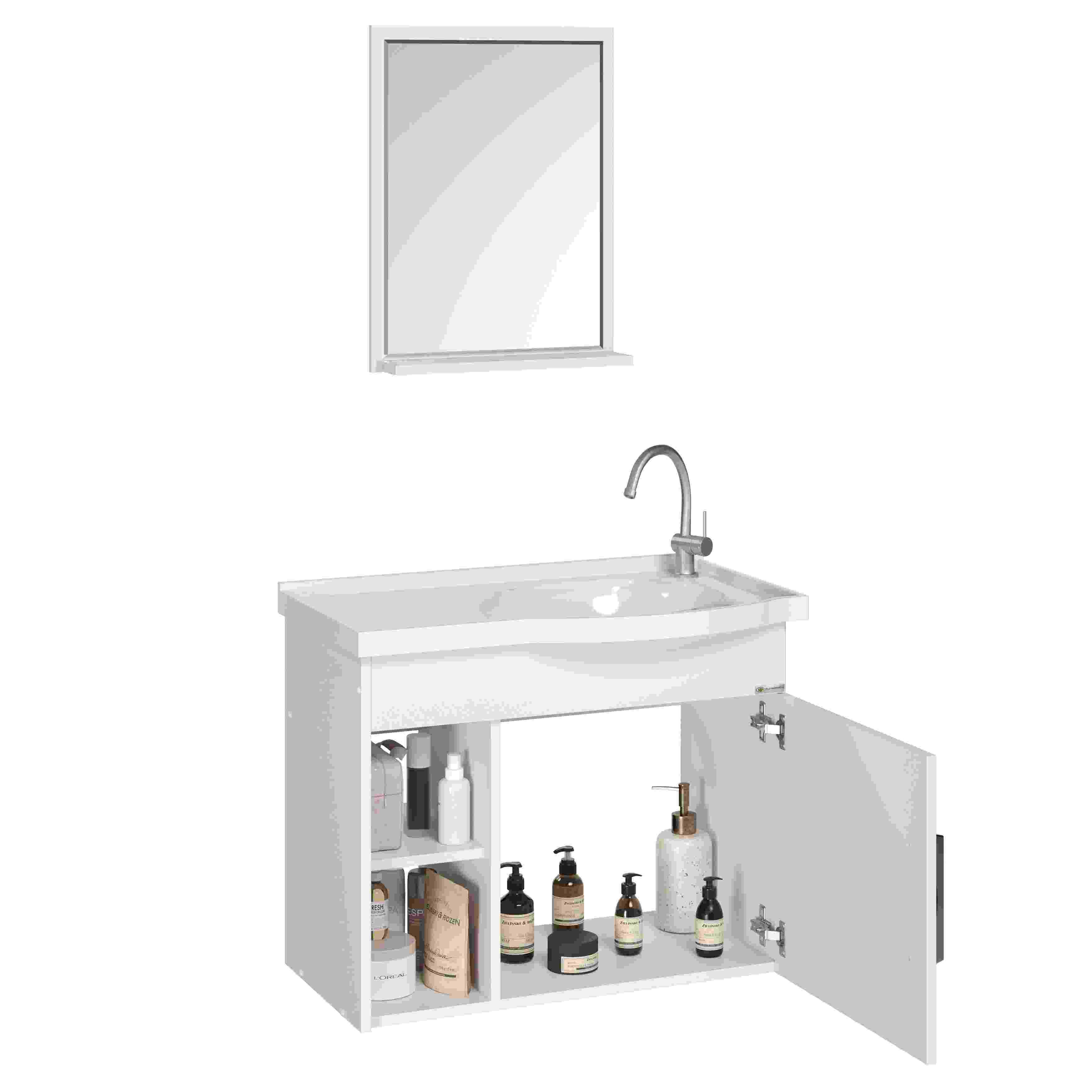 RORATO - KIT TURIM SUSPENSO 2 NICHOS 55,5CM BRANCO TEXTURIZADO